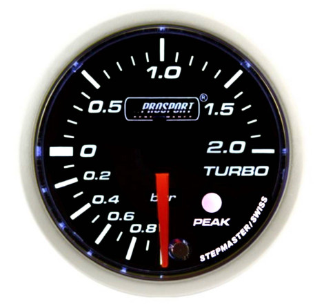 Prosport 52mm Analogue 2Bar Boost Gauge with Peak Recall Prosport - 1