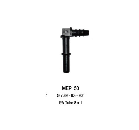 Quick Release 7.89M to 8mm Barb 90 Degree Cool Performance Products - 2