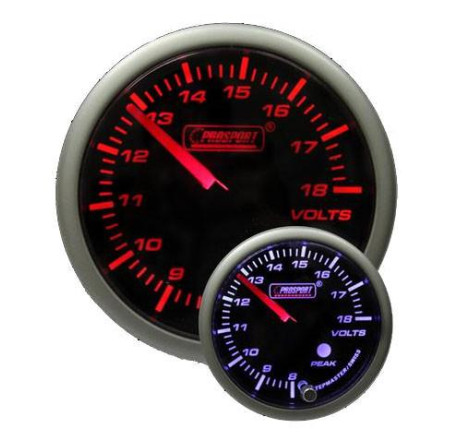 Prosport 52mm Analogue Voltage Gauge with Peak Recall Prosport - 1