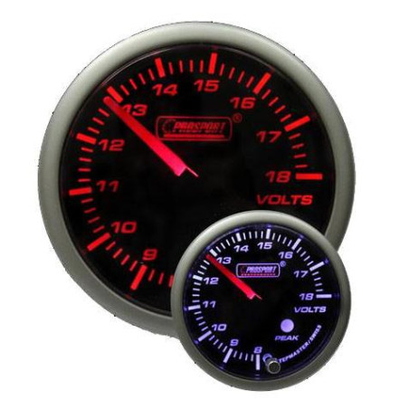 Prosport 52mm Analogue Voltage Gauge with Peak Recall Prosport - 1