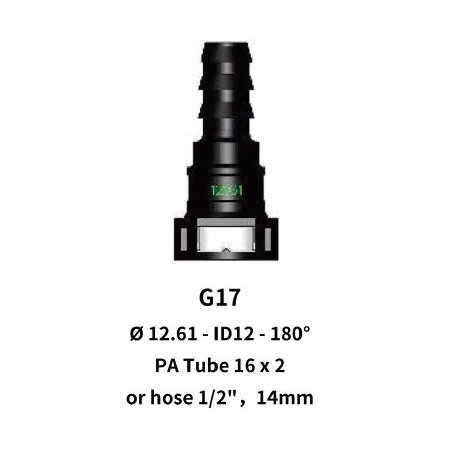 Quick Release 12.61 to 14mm Straight for Rubber Hose