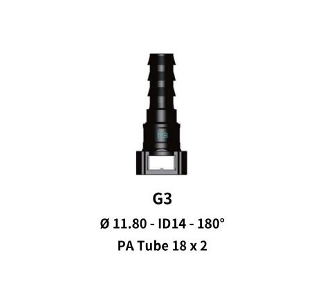 Quick Release 11.80 to 18mm Straight for Rubber Hose