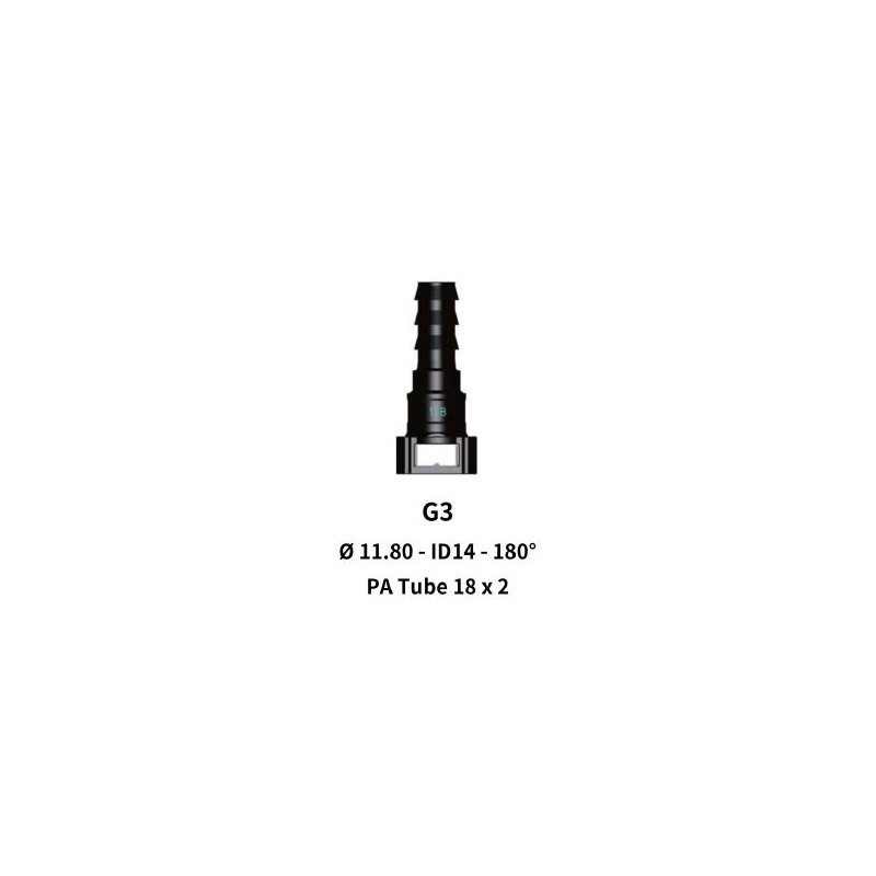 Quick Release 11.80 to 18mm Straight for Rubber Hose