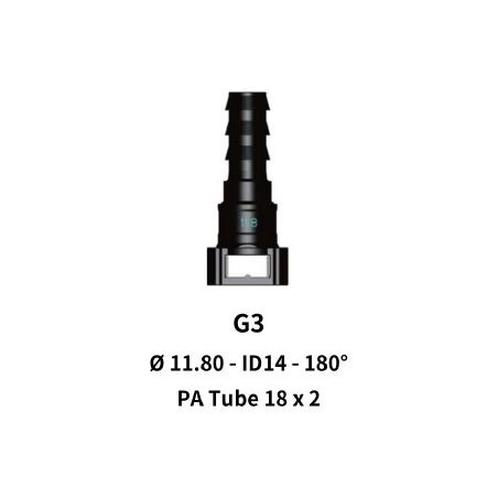 Quick Release 11.80 to 18mm Straight for Rubber Hose