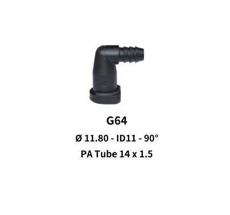 Quick Release 11.80 to 15mm 90 Degree Elbow for Rubber Hose