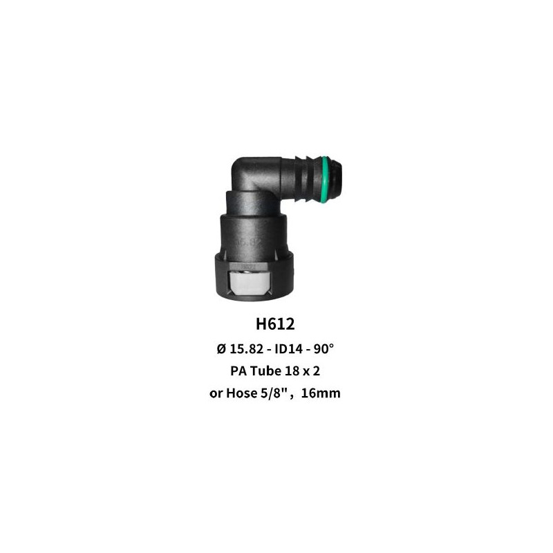 Quick Release 15.82 to 16mm 90 Degree Elbow for Nylon Hose