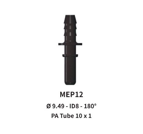 Quick Release 9.49 Male to 10mm Straight for Rubber Hose