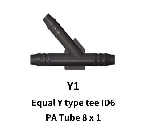 8mm Equal Y-Tee Piece