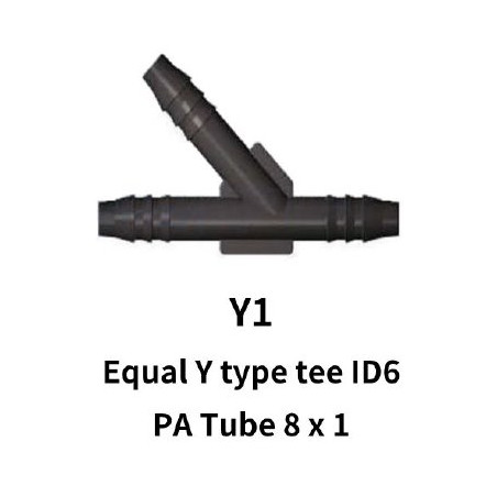 8mm Equal Y-Tee Piece