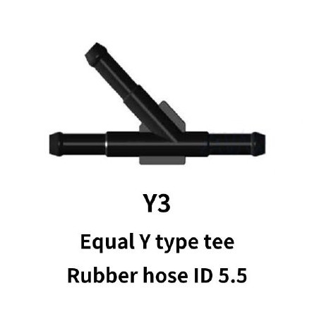 5.5mm for Rubber Hose Equal Y-Tee Piece