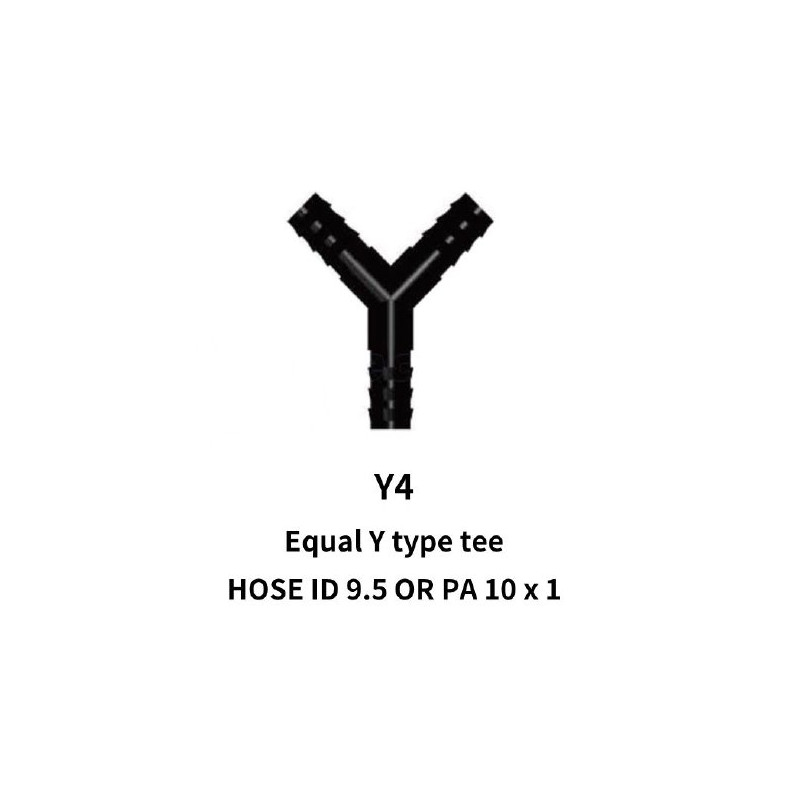 10mm Equal Y-Tee Piece