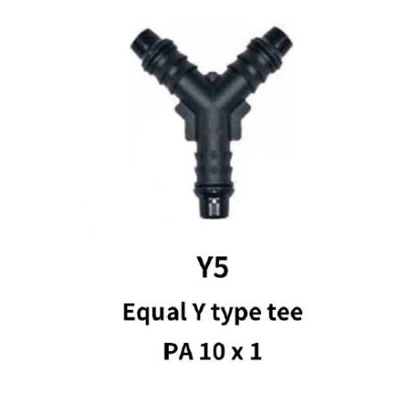 10mm Equal Y-Tee Piece