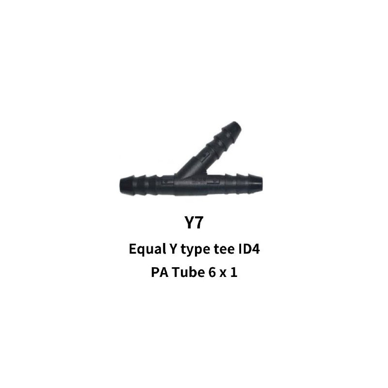 6mm Equal Y-Tee for Rubber Hose