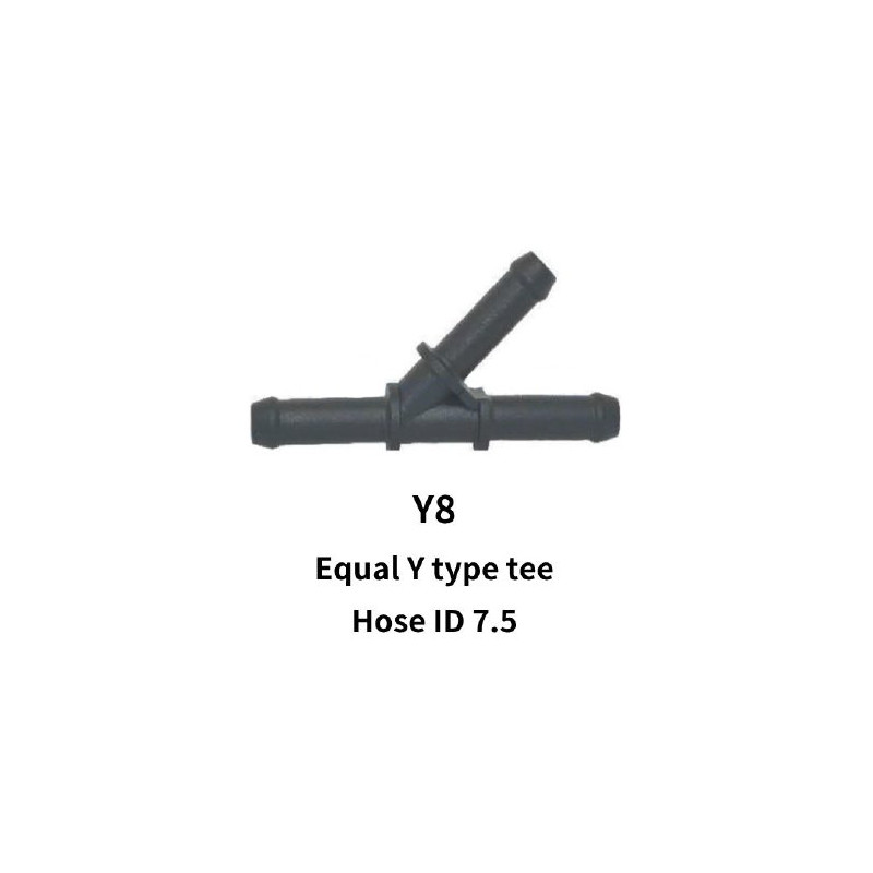 7.5mm Equal Y-Tee for Rubber Hose