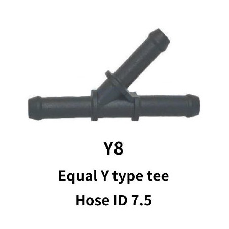 7.5mm Equal Y-Tee for Rubber Hose