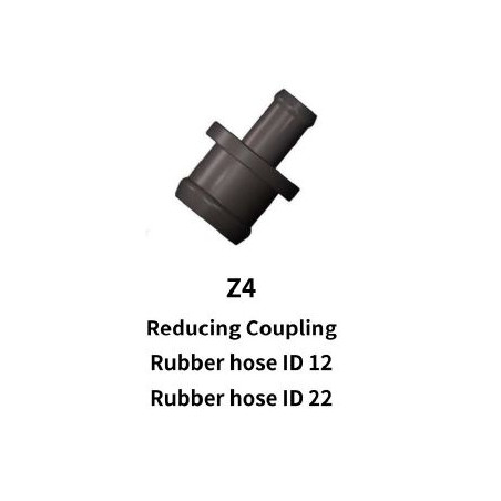 22mm to 12mm Reducing Coupling for Rubber Hose